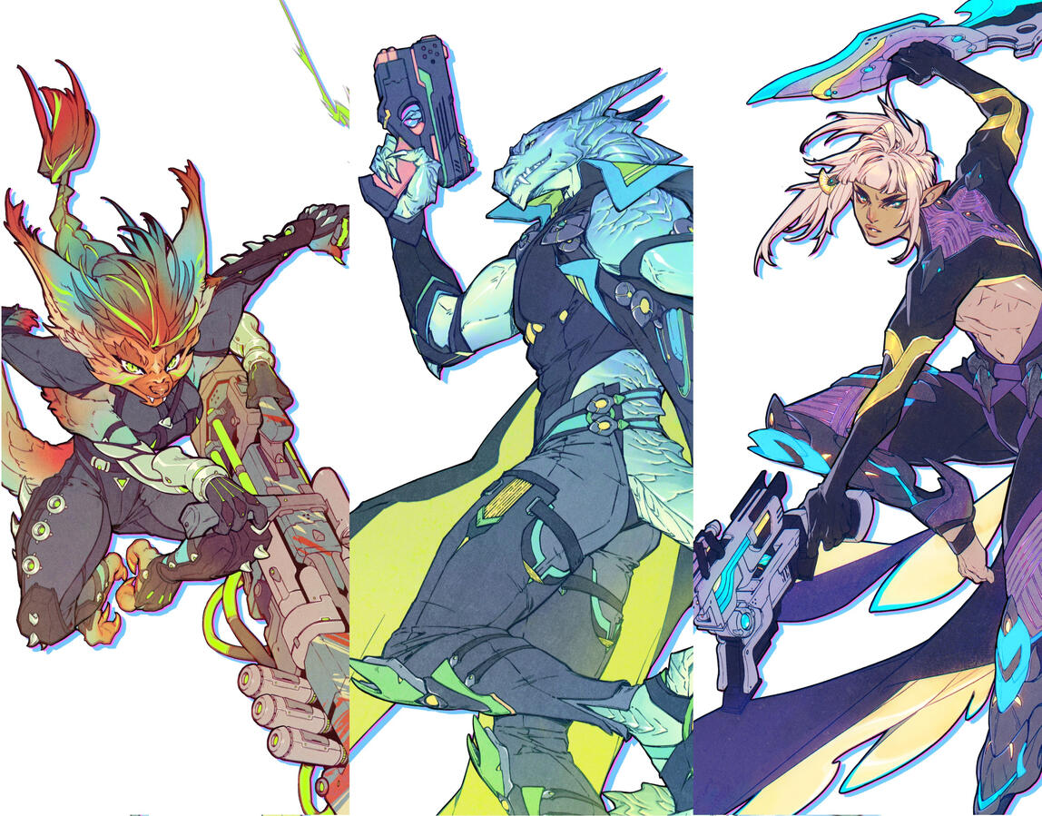 Station &amp; Starships: Job Class Character Designs